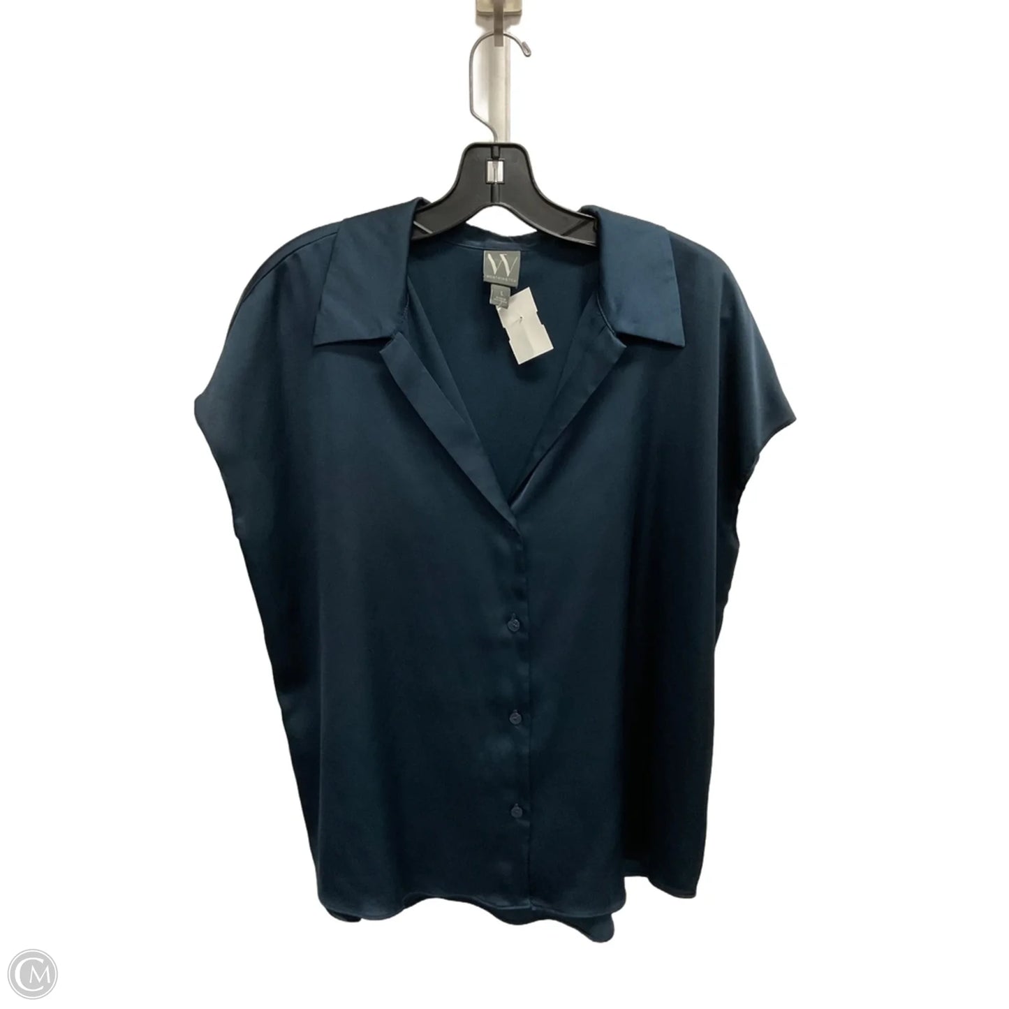 Top Sleeveless By Worthington In Teal, Size: L