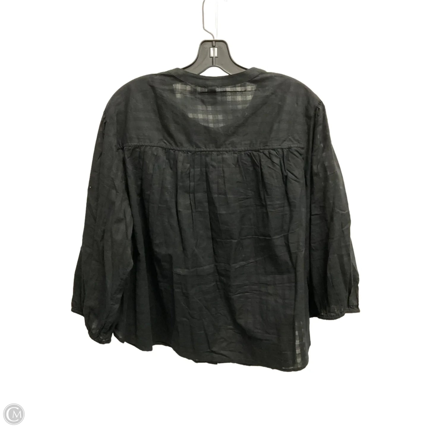 Blouse 3/4 Sleeve By Old Navy In Black, Size: Xl