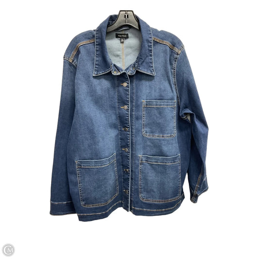 Jacket Denim By Well Worn In Blue Denim, Size: Xl