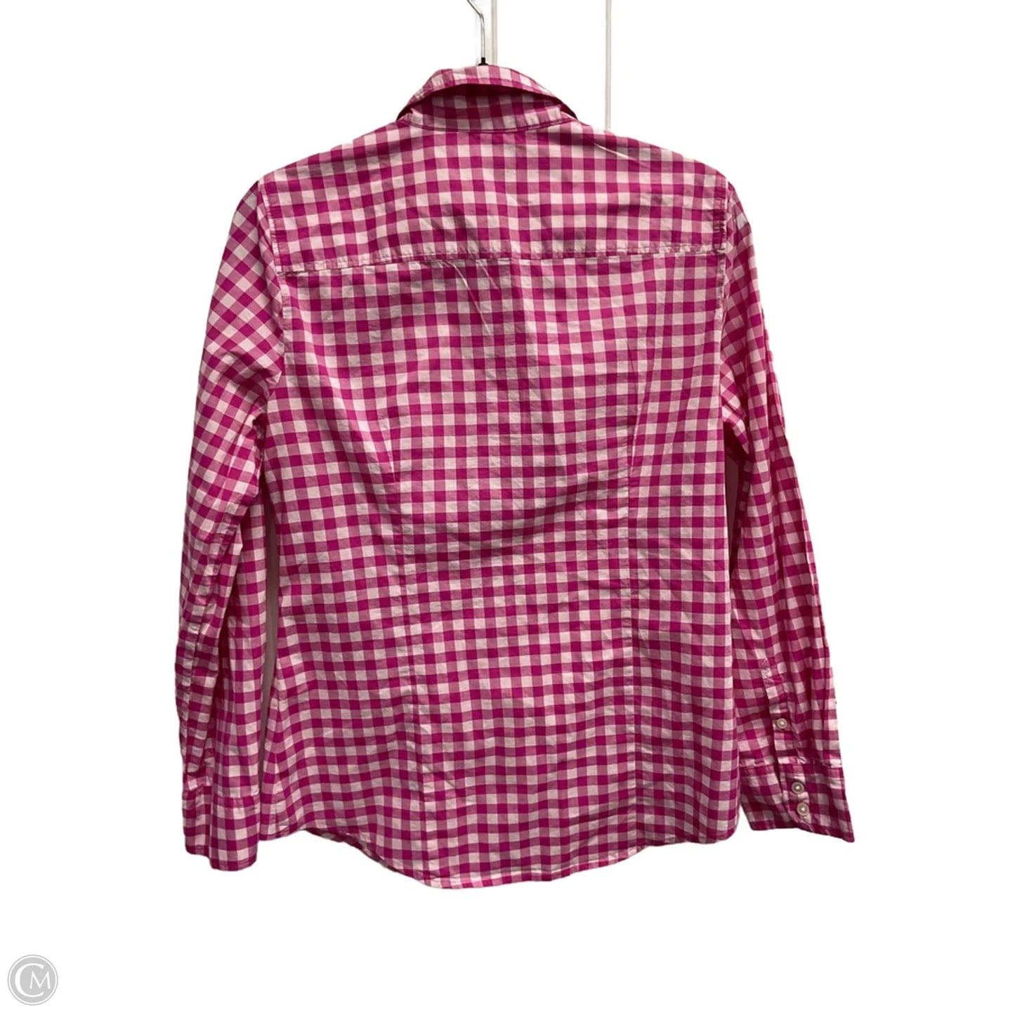 Blouse Long Sleeve By J. Crew In Checkered Pattern, Size: M