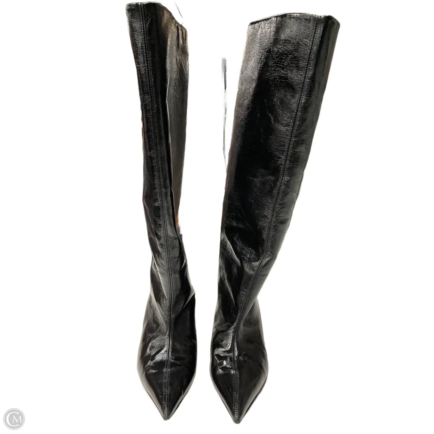 Boots Knee Heels By Ganni In Black, Size: 6