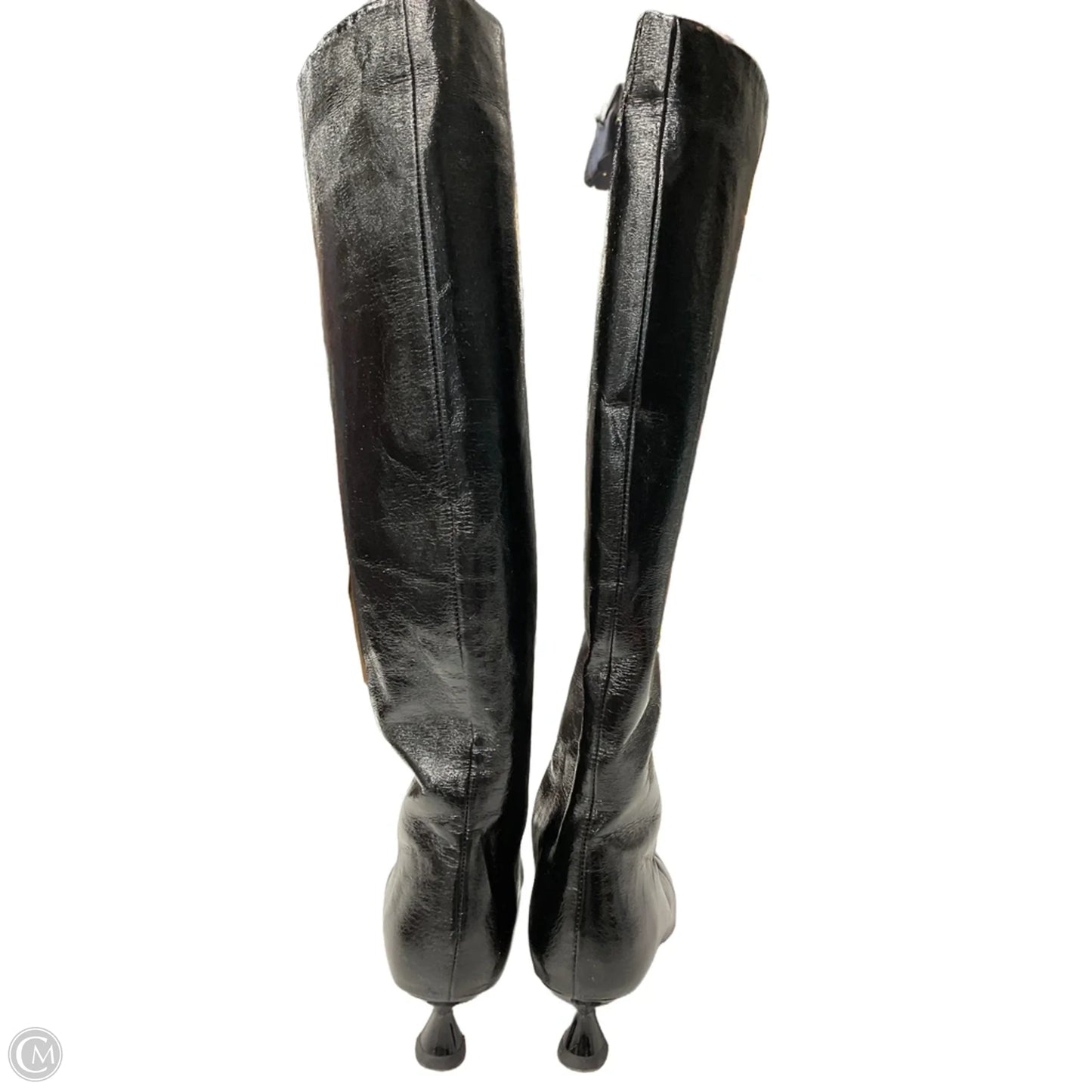 Boots Knee Heels By Ganni In Black, Size: 6