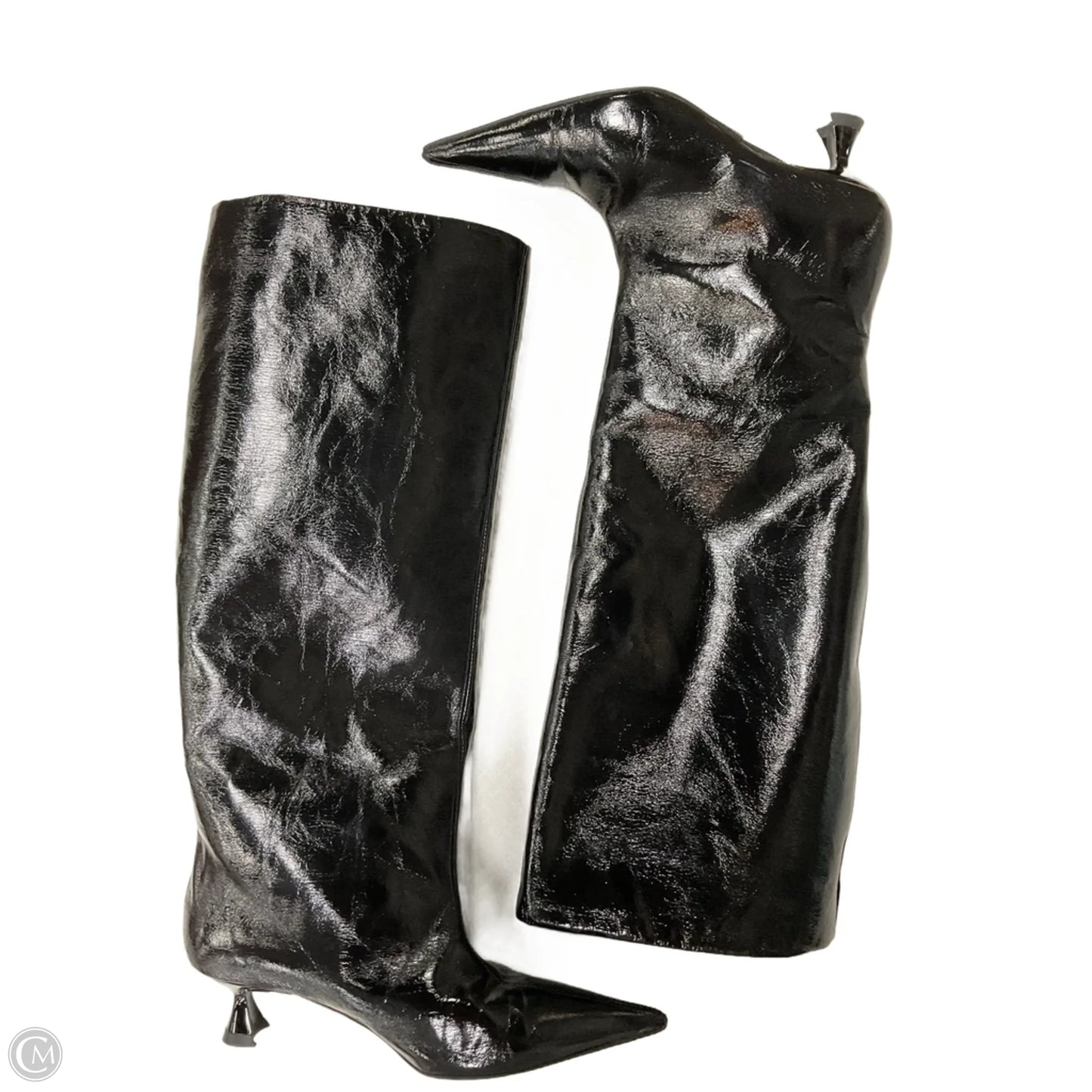 Boots Knee Heels By Ganni In Black, Size: 6