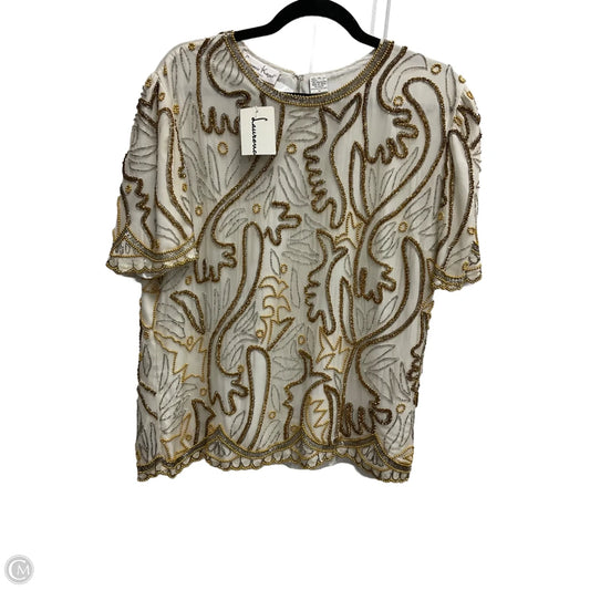 Blouse Short Sleeve By Clothes Mentor In Gold, Size: Xl