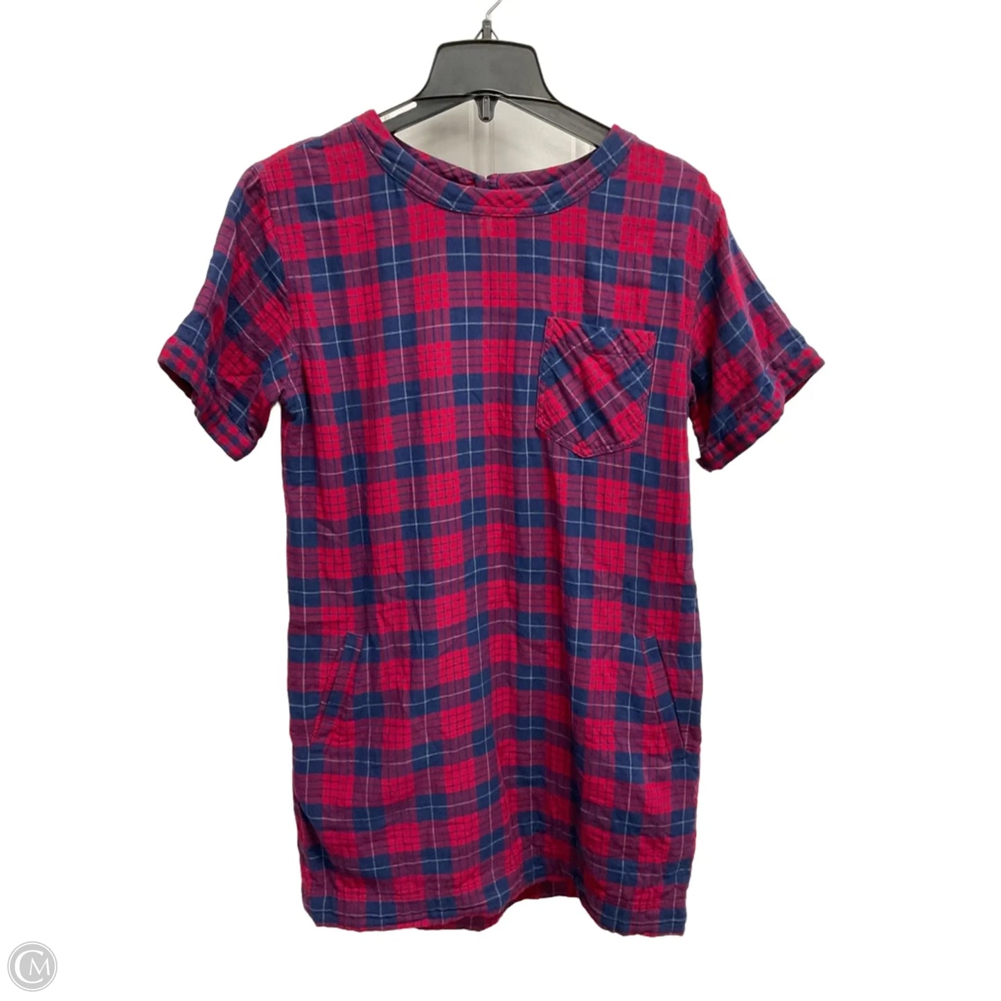 Dress Casual Midi By Madewell In Plaid Pattern, Size: S