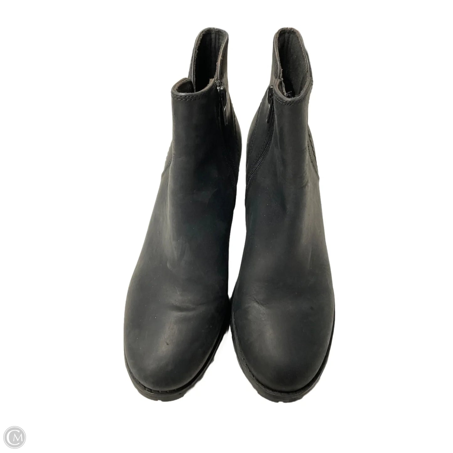 Boots Ankle Heels By Clarks In Black, Size: 6.5