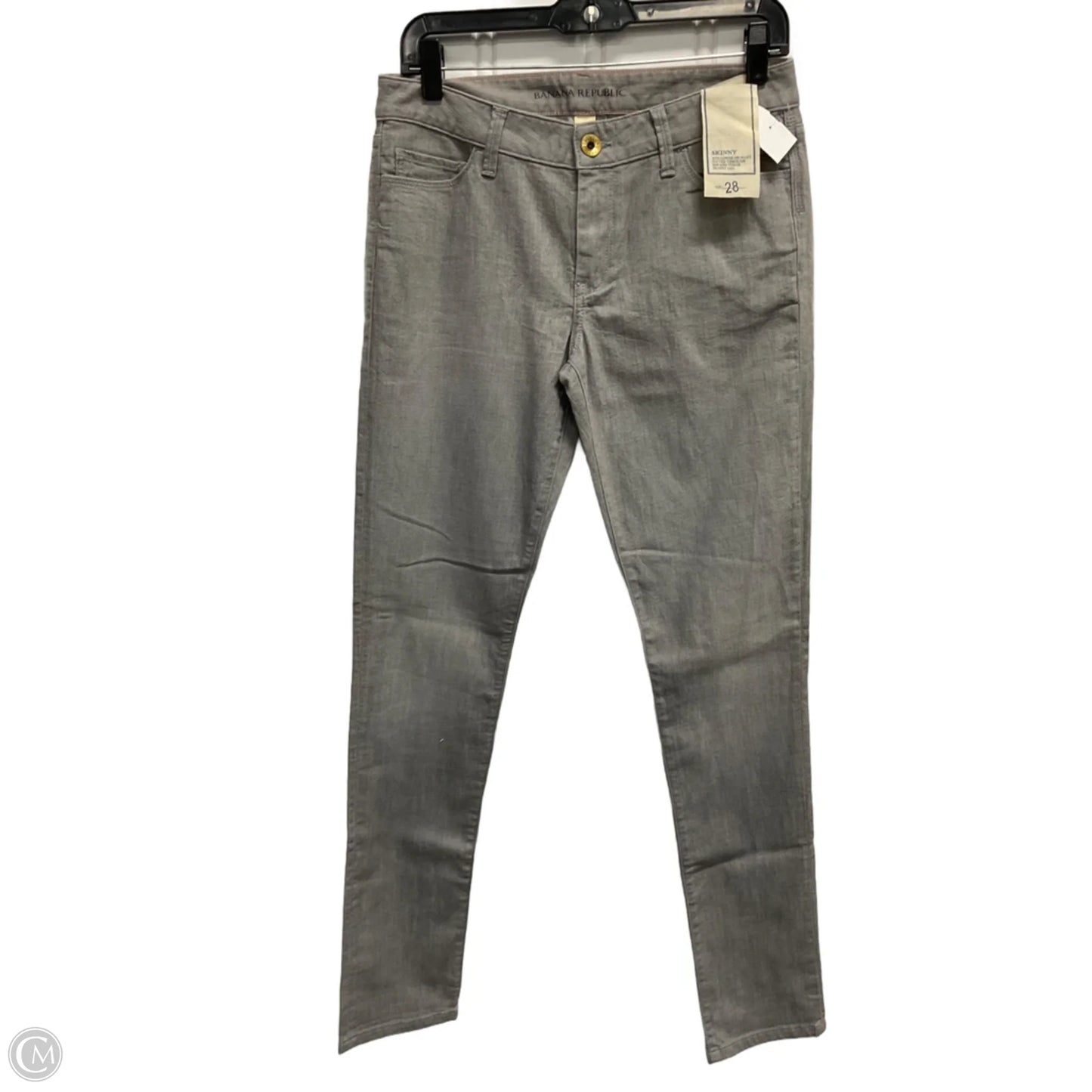 Jeans Skinny By Banana Republic In Grey Denim, Size: 6