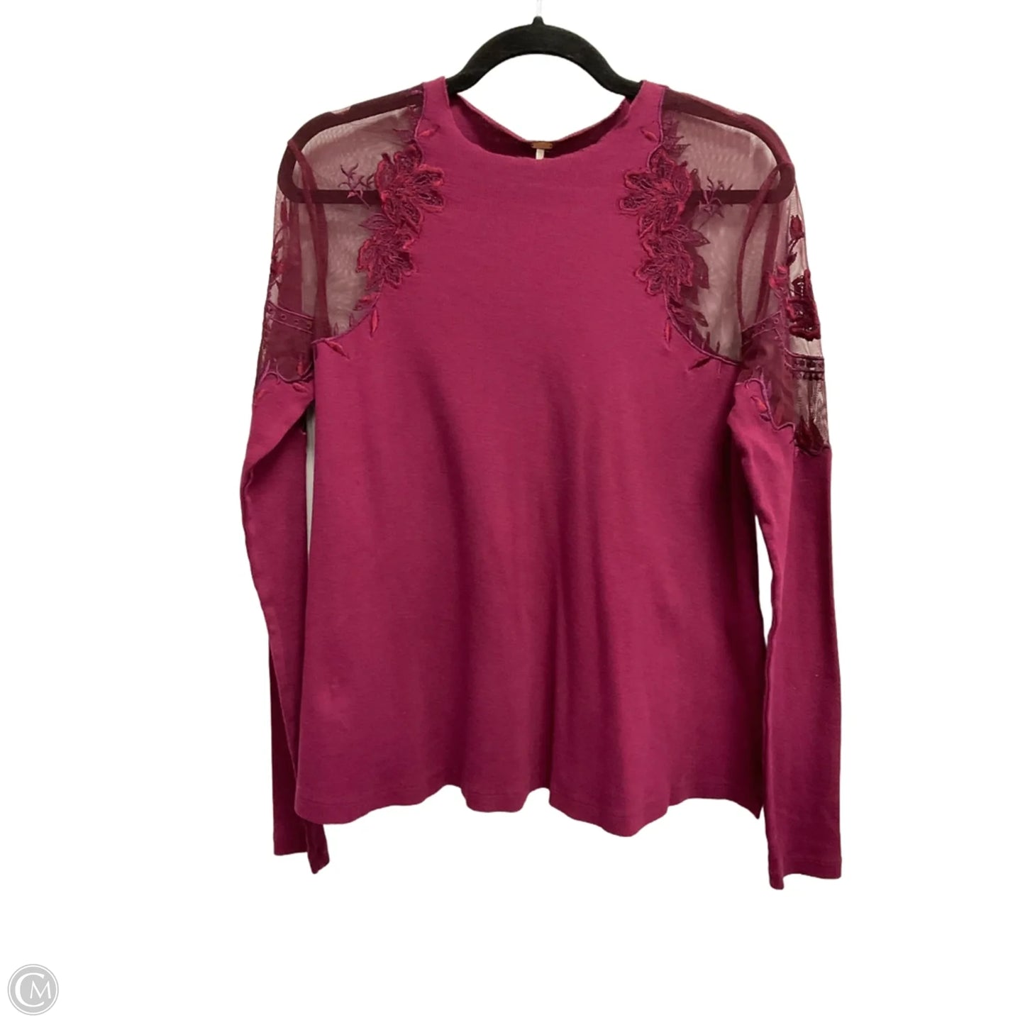 Top Long Sleeve By Free People In Maroon, Size: L