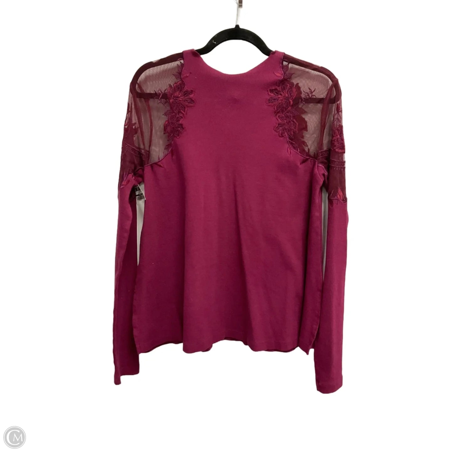Top Long Sleeve By Free People In Maroon, Size: L