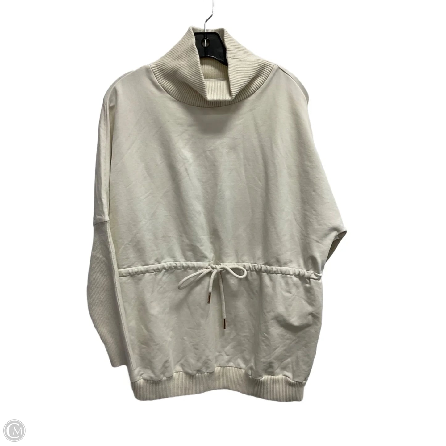 Athletic Top Long Sleeve Collar By Varley In Cream, Size: S