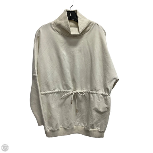 Athletic Top Long Sleeve Collar By Varley In Cream, Size: S