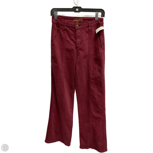 Jeans Straight By Judy Blue In Red Denim, Size: 2