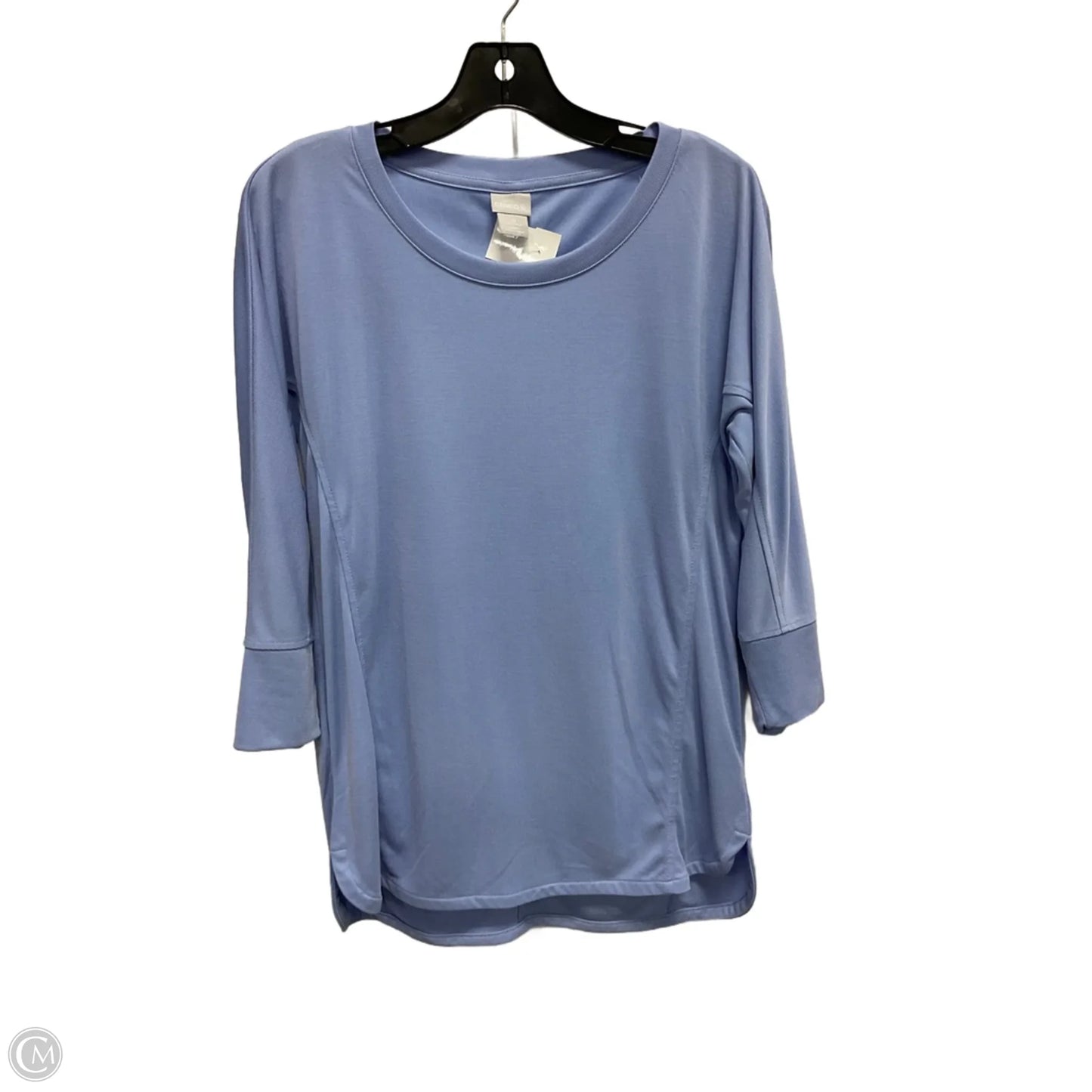 Top 3/4 Sleeve By Chicos In Blue, Size: S