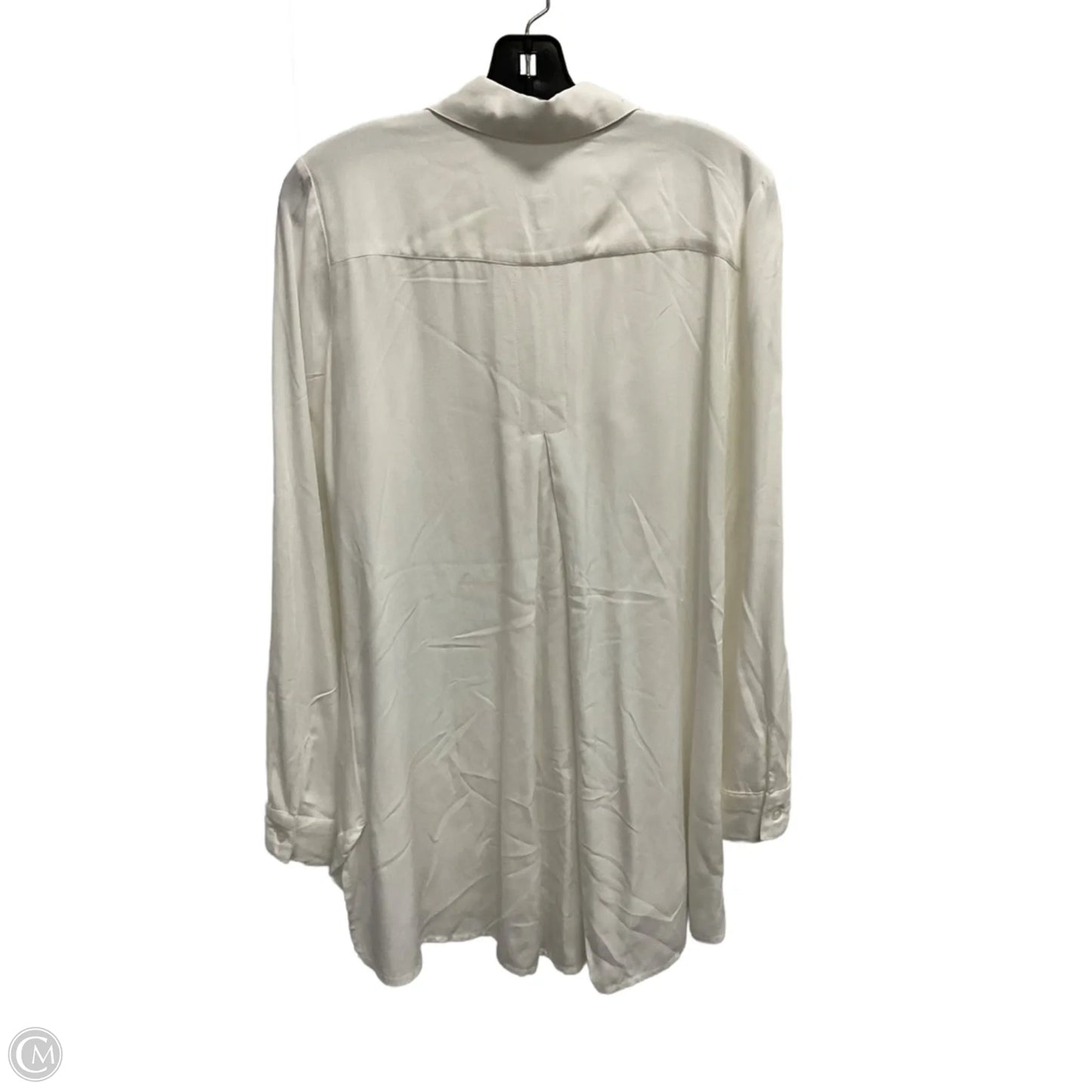 Blouse Long Sleeve By Chicos In White, Size: S