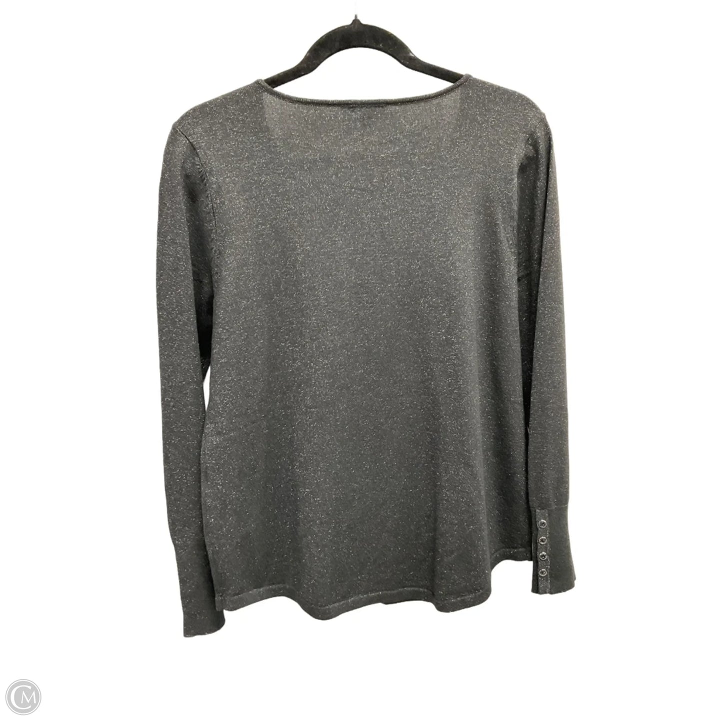 Top Long Sleeve By Chicos In Grey, Size: M