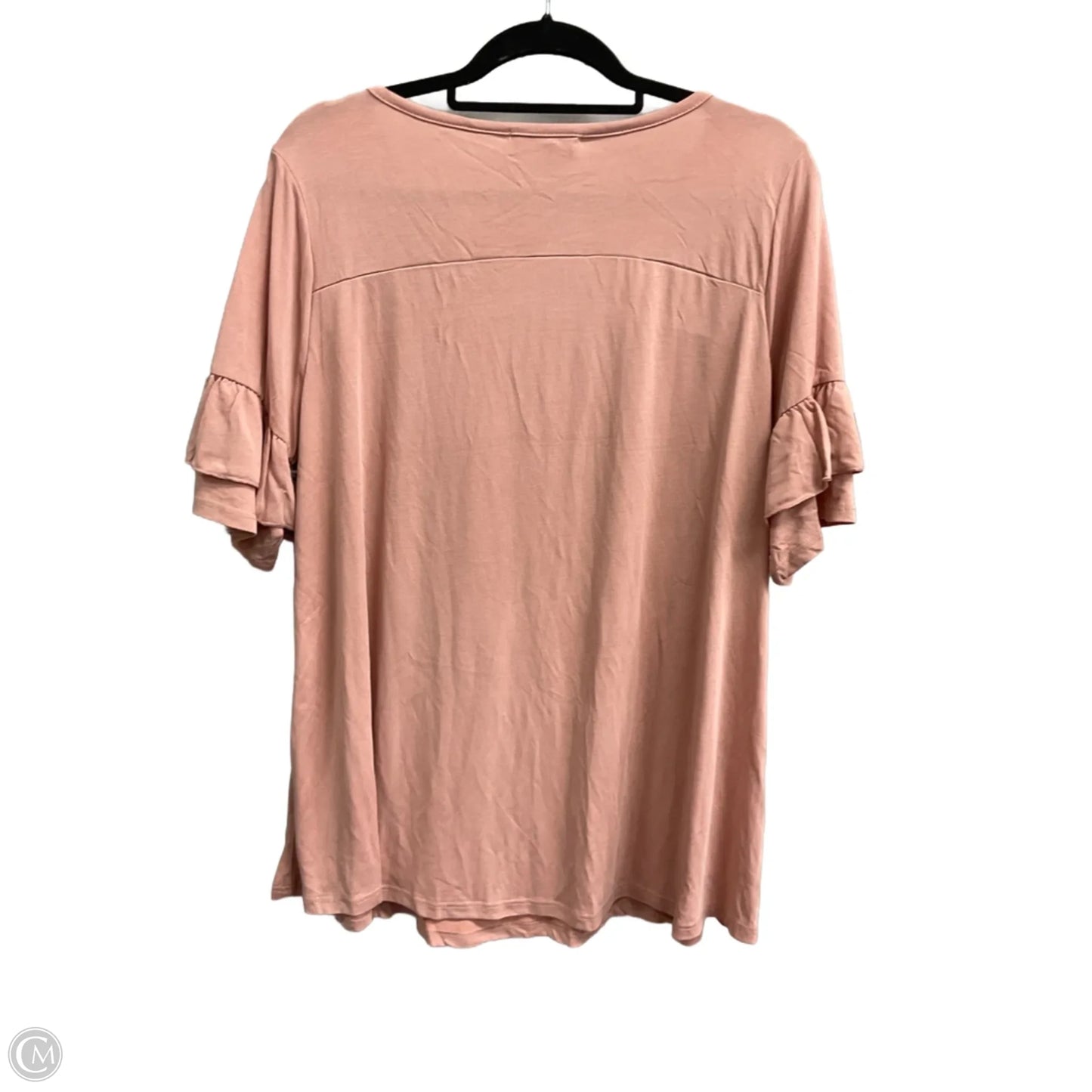 Top Short Sleeve By Hailey & Co In Pink, Size: 2x