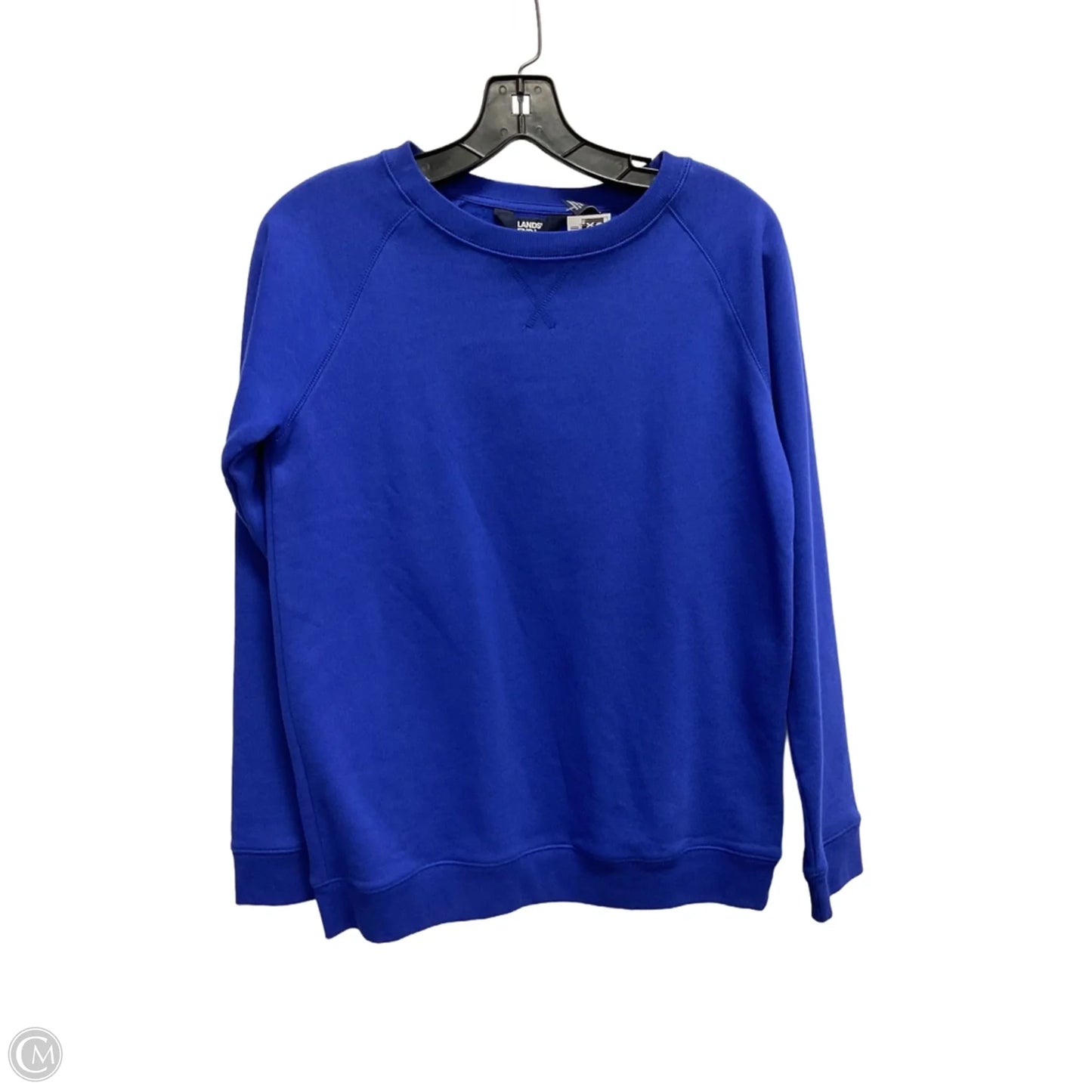 Sweatshirt Crewneck By Lands End In Blue, Size: L