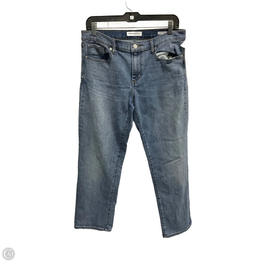 Jeans Straight By Banana Republic In Blue Denim, Size: 12