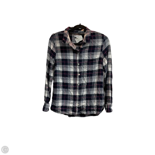 Top Long Sleeve By Gap In Plaid Pattern, Size: S