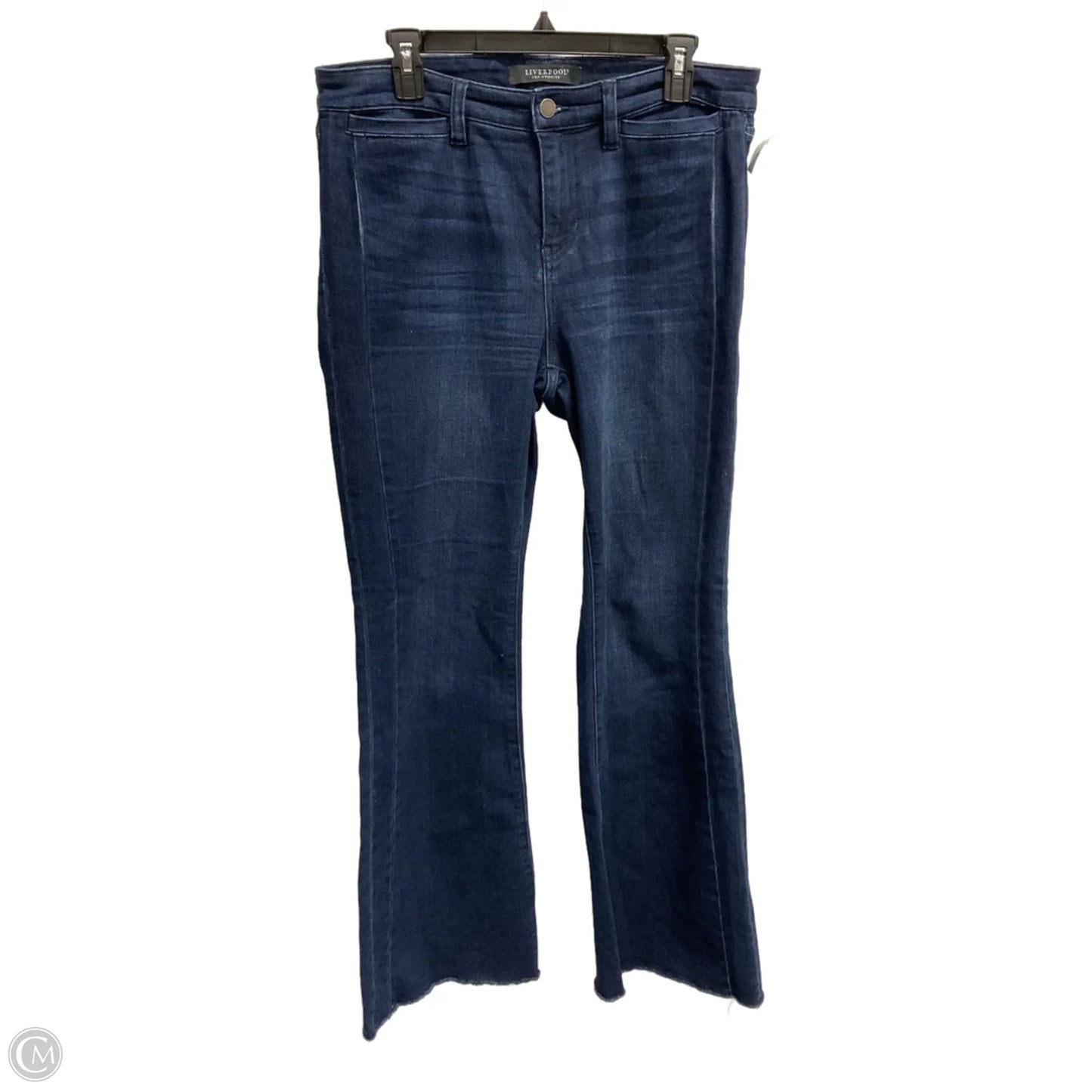 Jeans Flared By Liverpool In Blue Denim, Size: 10