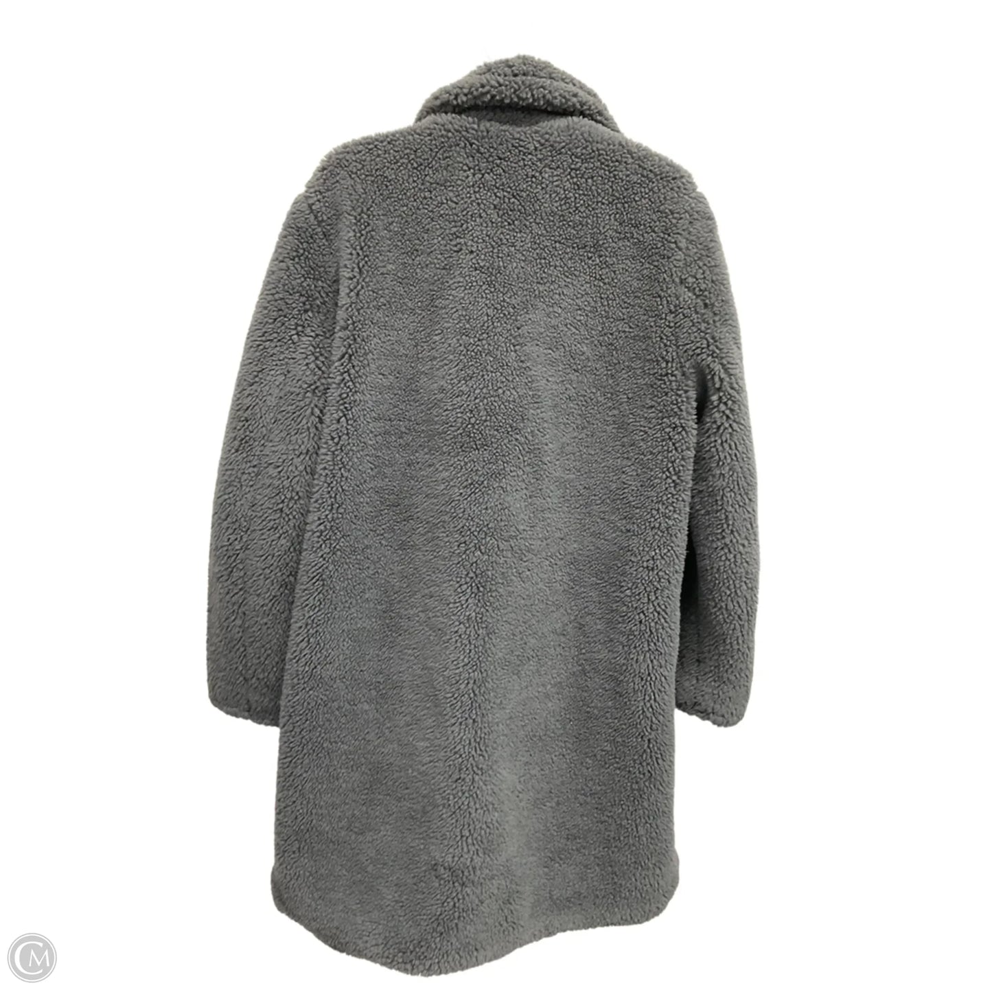 Coat Faux Fur & Sherpa By Clothes Mentor In Grey, Size: L