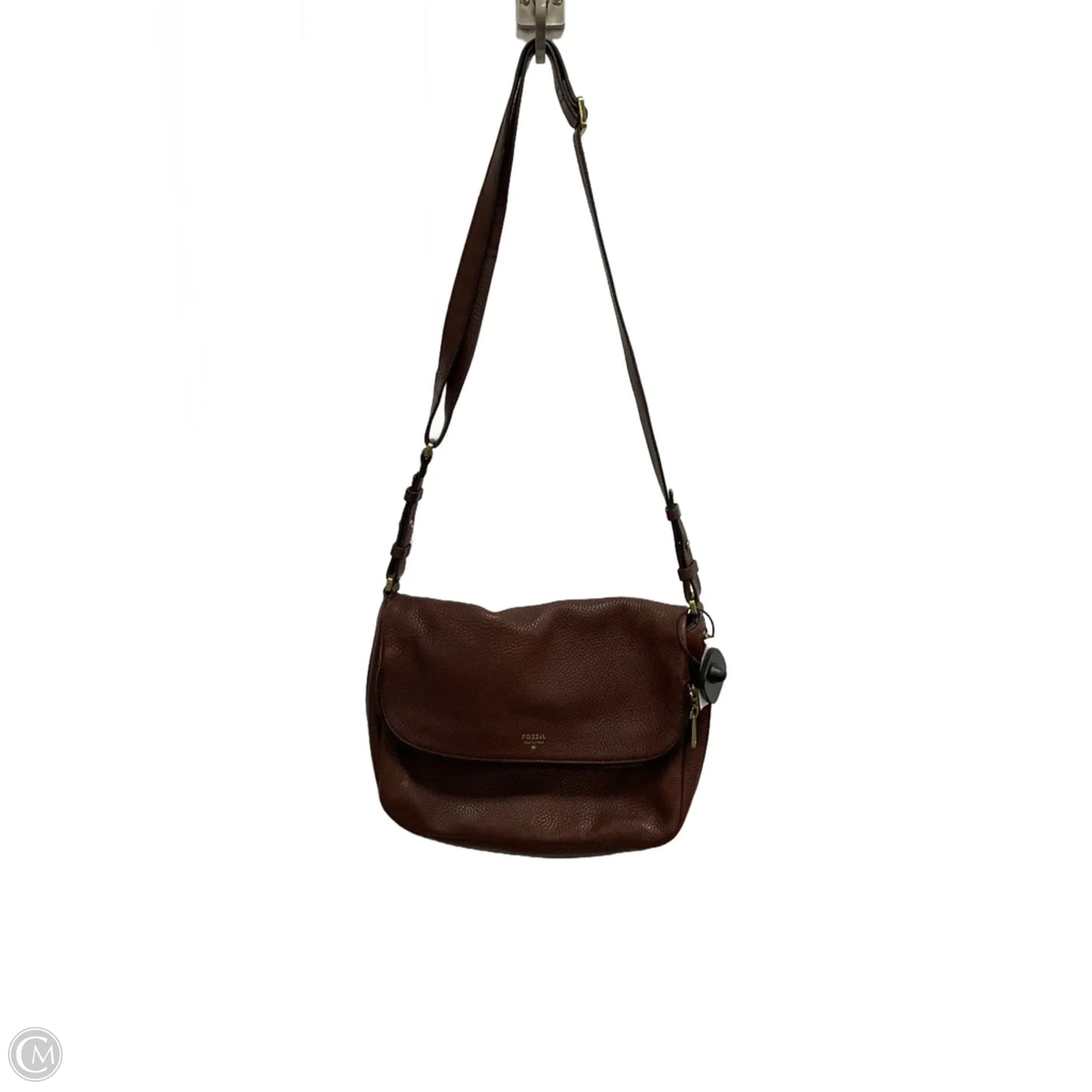 Crossbody Leather By Fossil, Size: Large