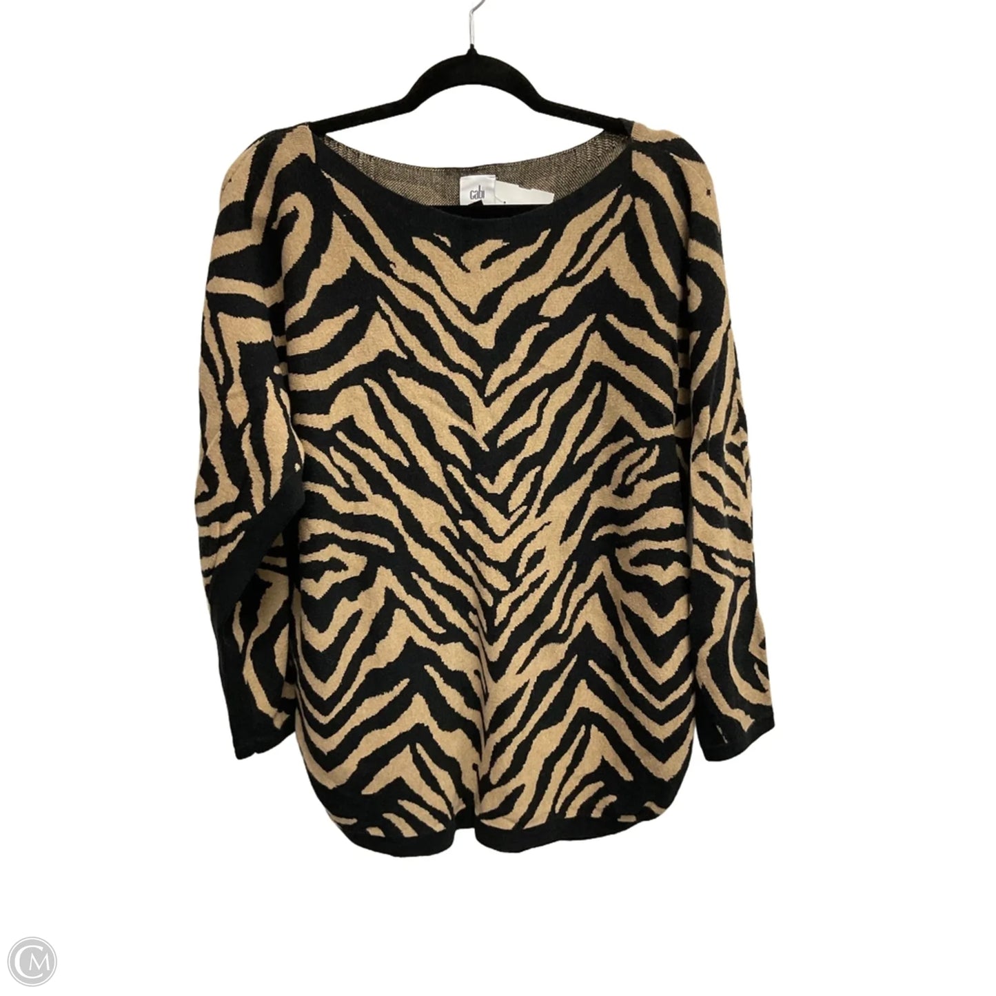 Sweater By Cabi In Zebra Print, Size: L