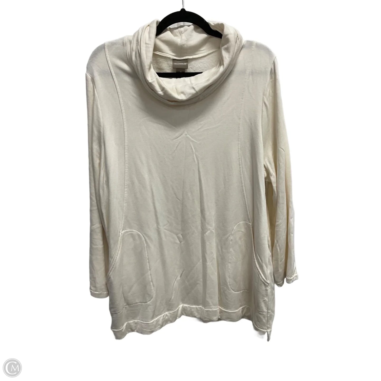 Sweatshirt Collar By Chicos In White, Size: Xl