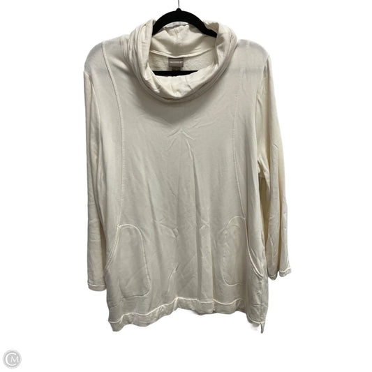 Sweatshirt Collar By Chicos In White, Size: Xl