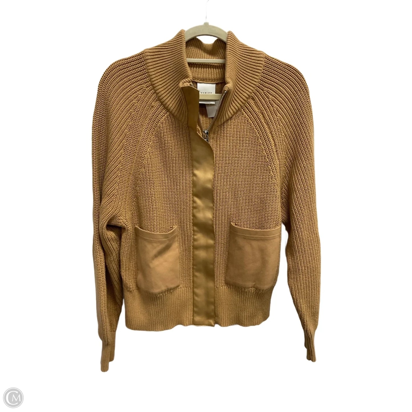 Sweater Cardigan By Varley In Tan, Size: M
