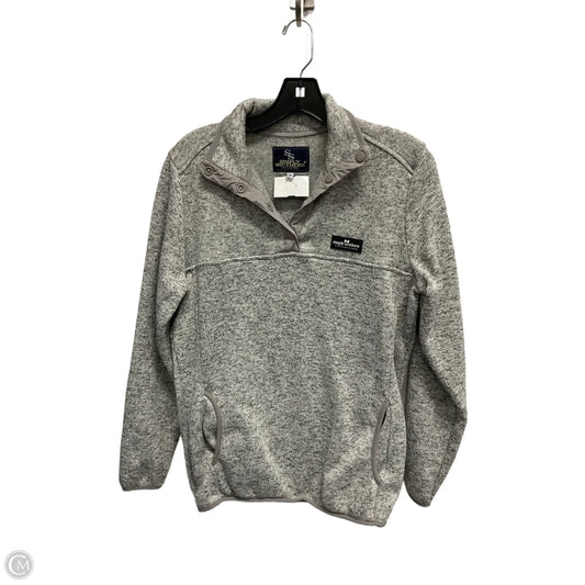 Sweatshirt Collar By Simply Southern In Grey, Size: S