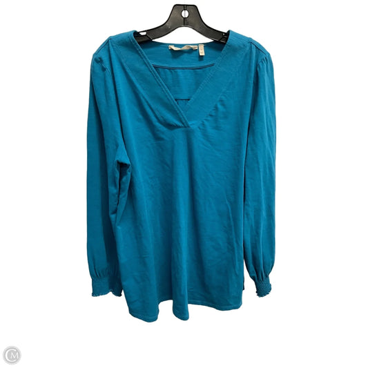 Top Long Sleeve By Soft Surroundings In Blue, Size: L