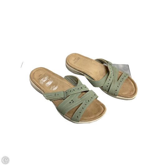 Sandals Flats By Earth In Green, Size: 9.5
