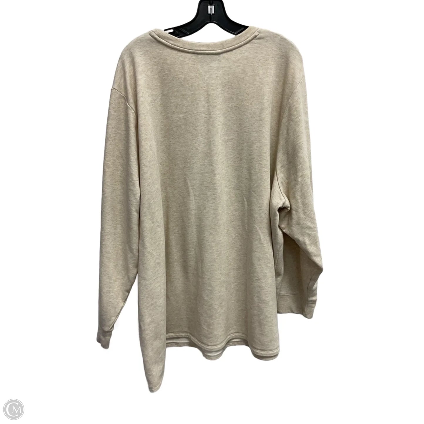 Sweatshirt Crewneck By Lane Bryant In Cream, Size: 4x