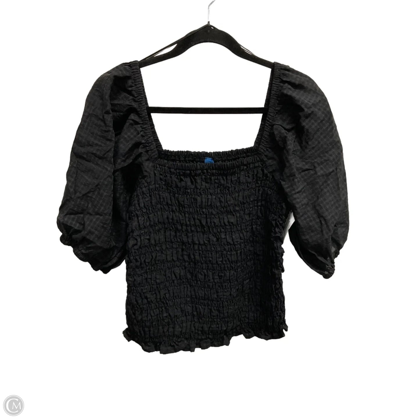 Blouse Short Sleeve By Old Navy In Black, Size: L