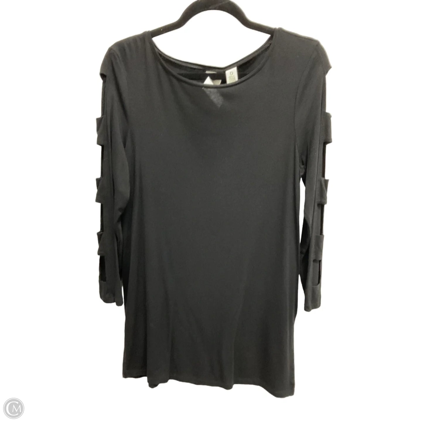 Top Long Sleeve By Zenergy By Chicos In Black, Size: S