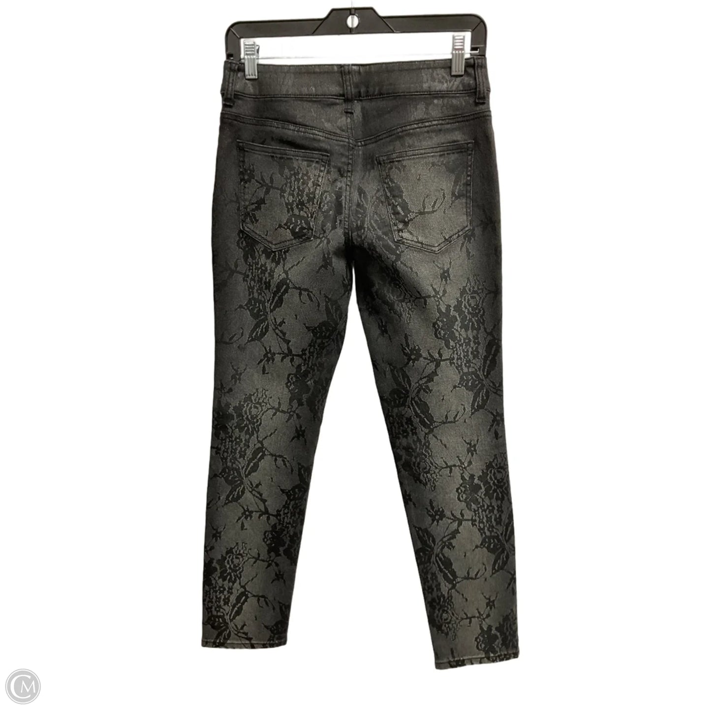 Jeans Straight By Chicos In Black & Grey, Size: Xs