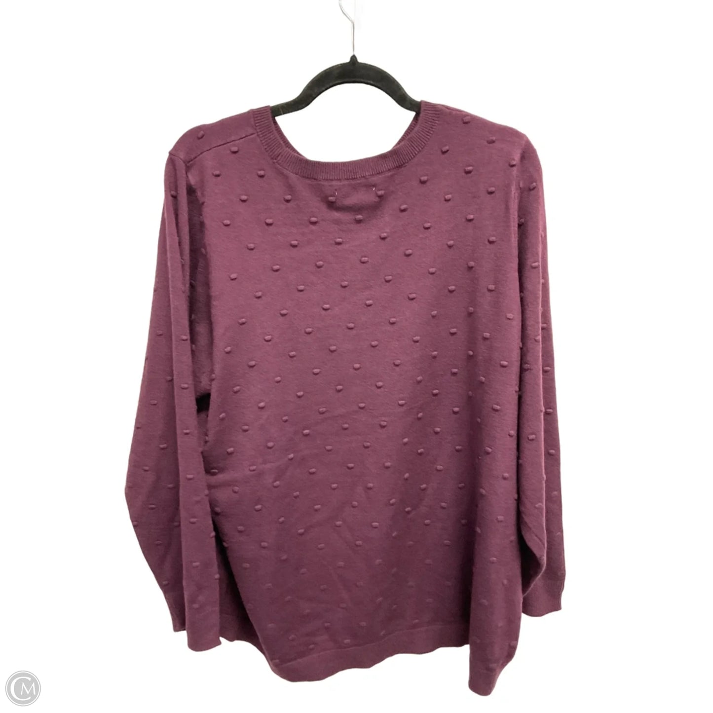 Sweater By Croft And Barrow In Purple, Size: 2x