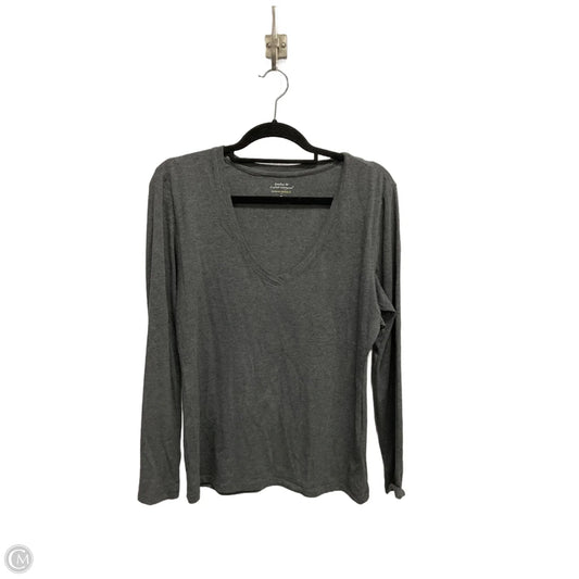 Top Long Sleeve Basic By Banana Republic In Grey, Size: M