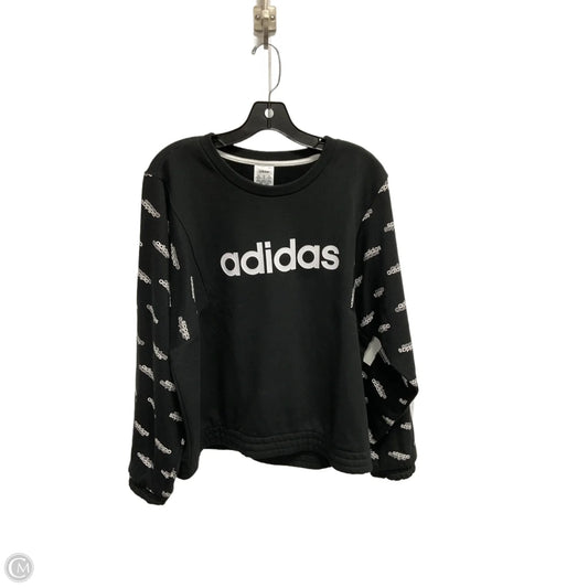Sweatshirt Crewneck By Adidas In Black, Size: M