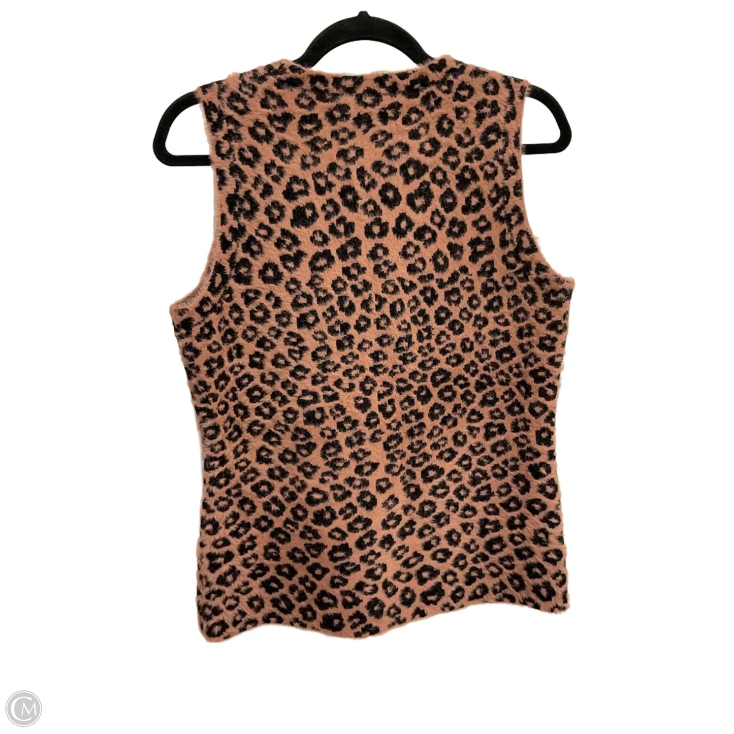 Vest Sweater By Oddi In Leopard Print, Size: L