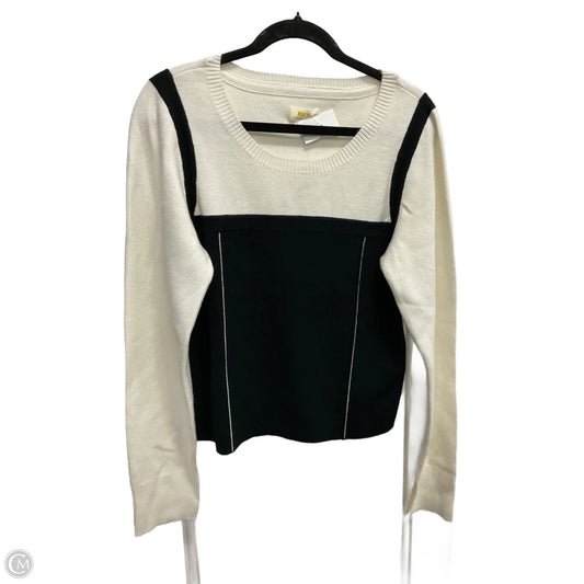 Sweater By Maeve In Black & White, Size: Xl