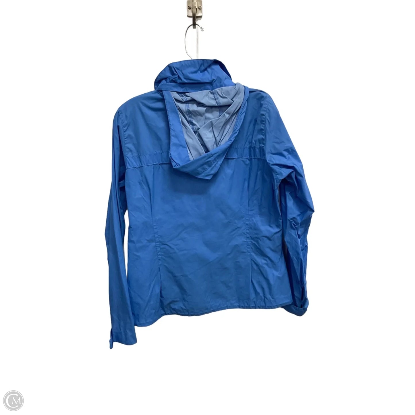 Jacket Windbreaker By Columbia In Blue, Size: M