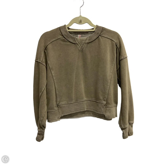 Sweatshirt Crewneck By Free People In Brown, Size: Xs