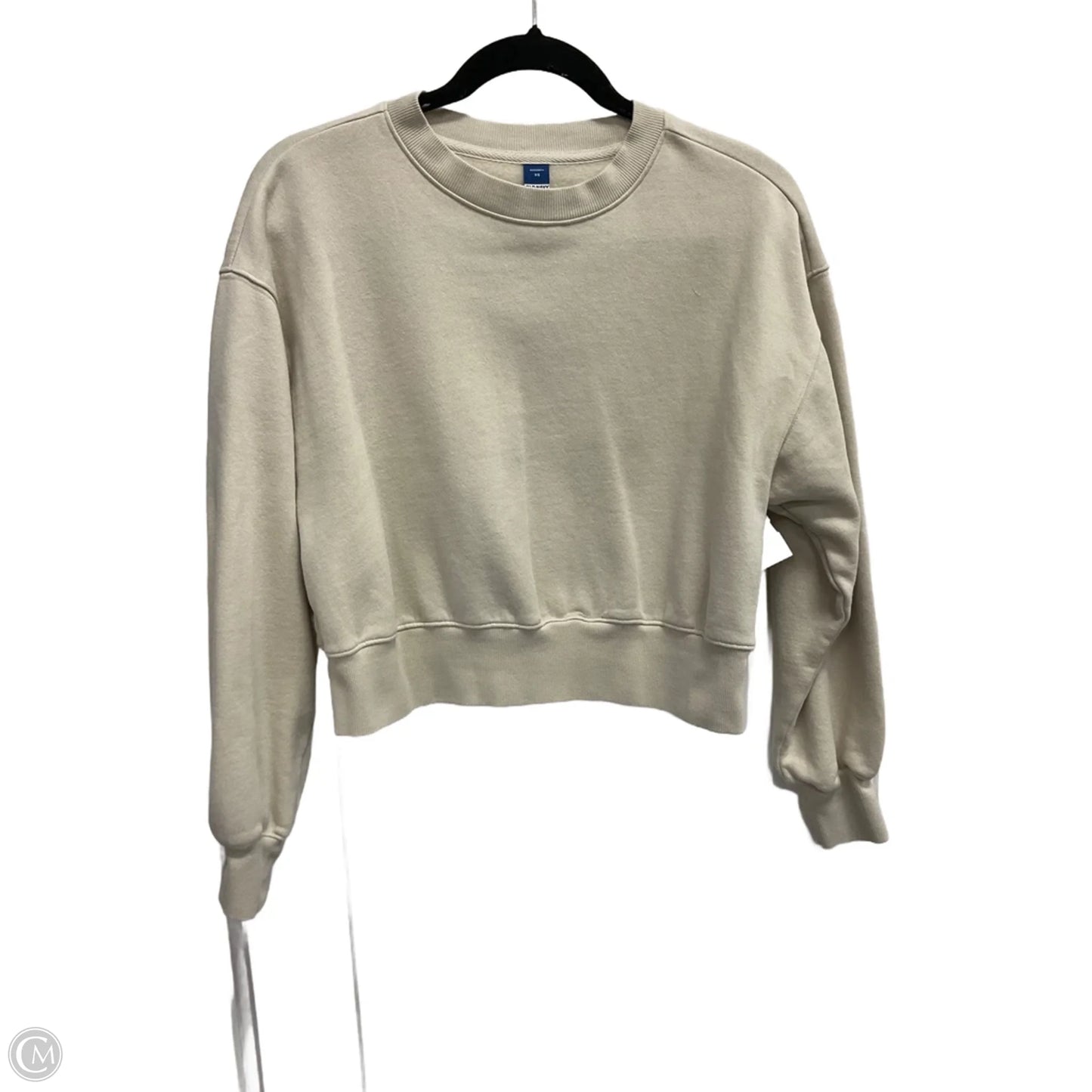 Sweatshirt Crewneck By Old Navy In Tan, Size: Xs