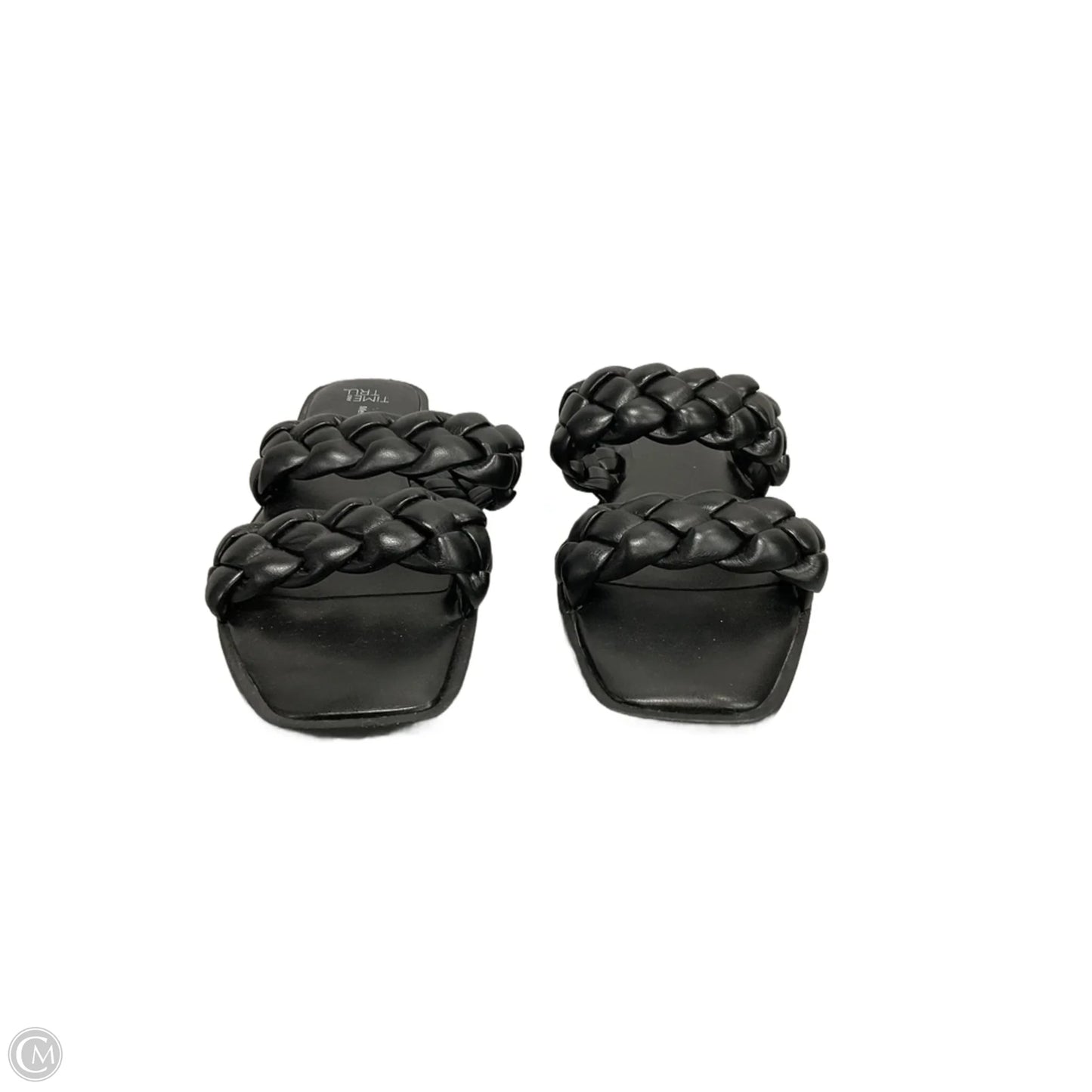 Sandals Flip Flops By Time And Tru In Black, Size: 8