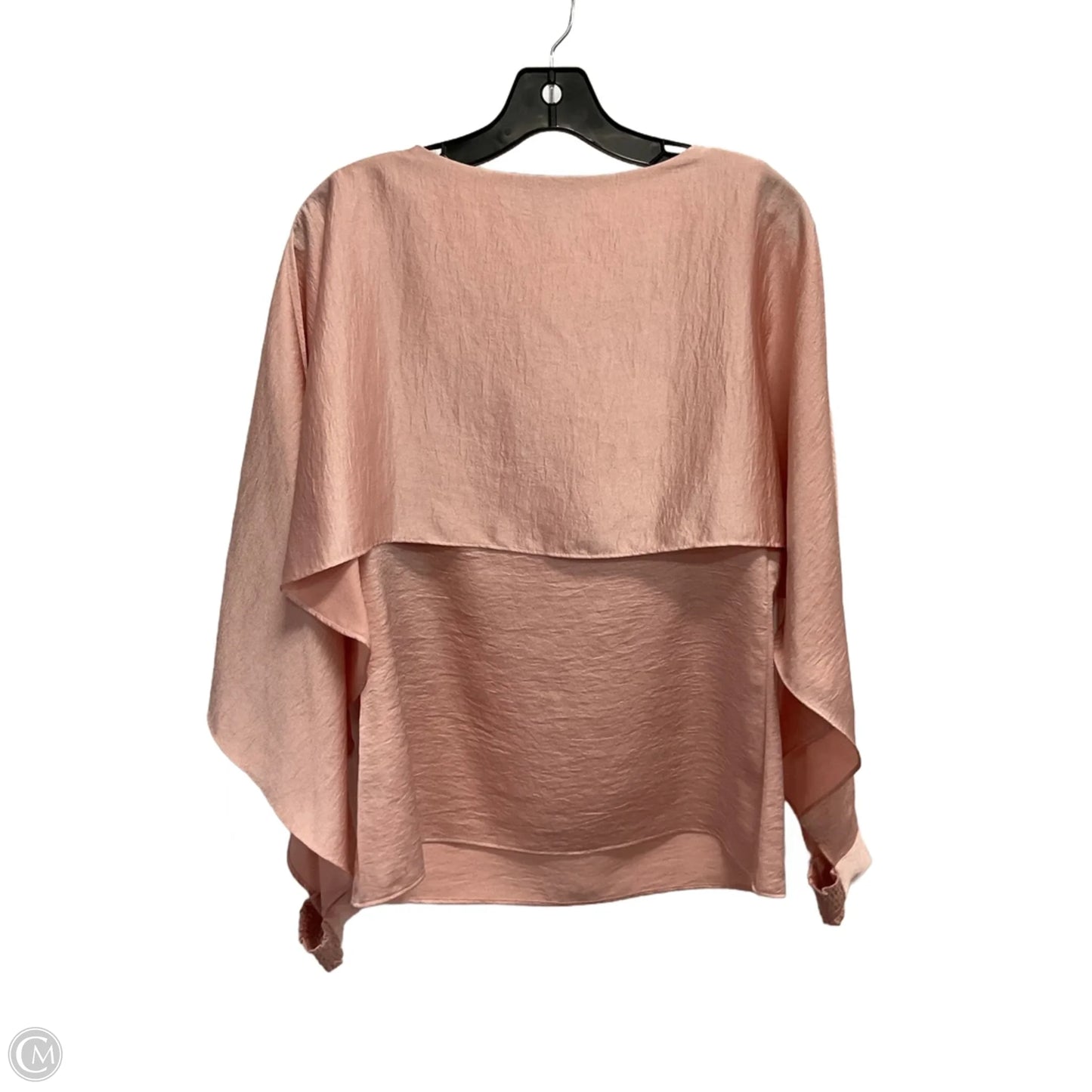 Blouse Long Sleeve By Dkny In Peach, Size: S