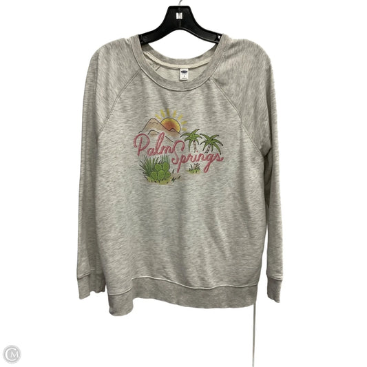Sweatshirt Crewneck By Old Navy In Grey, Size: L