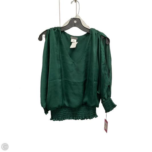 Blouse 3/4 Sleeve By Vince Camuto In Green, Size: M