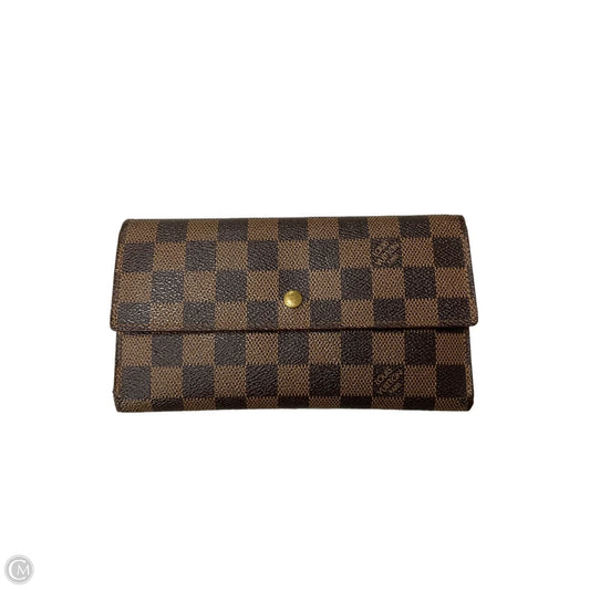 2004 Damier Ebene Wallet By Louis Vuitton, Size: Medium